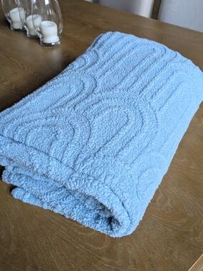 Light Blue Plush Pet Blanket